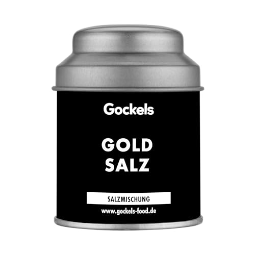 Gold Salz mit 22-Karat Blattgold – Schwarzes Hawaii Salz mit Aktivkohle & echtem Gold – Edles Dekorsalz für besondere Anlässe – Highlight für Fingerfood, Gourmetgerichte & Desserts – 50g Gold Salz mit 22-Karat Blattgold – Schwarzes Hawaii Salz mit Aktivkohle & echtem Gold – Edles Dekorsalz für besondere Anlässe – Highlight für Fingerfood, Gourmetgerichte & Desserts – 50g von Gockels