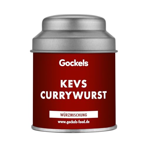 Kevs Currywurst Gewürz, handgemachte Gewürzmischung, Gockels Food Genussmanufaktur, Zutaten aus eigenem Anbau, Premium Qualiät in wiederverschließbarer Aroma-Dose, ohne Zusatzstoffe von Gockels