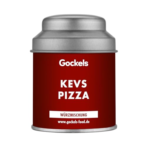 Kevs Pizza Gewürz, handgemachte Gewürzmischung, Gockels Food Genussmanufaktur, Zutaten aus eigenem Anbau, Premium Qualiät in wiederverschließbarer Aroma-Dose, ohne Zusatzstoffe von Gockels