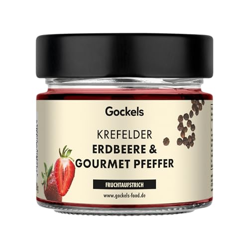 Krefelder Erdbeere & Gourmet Pfeffer – Fruchtaufstrich mit 66 % Erdbeeren & edlen Pfeffersorten | Für Käse, Frühstück, Soßen & Wild | Vegan Krefelder Erdbeere & Gourmet Pfeffer – Fruchtaufstrich mit 66 % Erdbeeren & edlen Pfeffersorten | Für Käse, Frühstück, Soßen & Wild | Vegan von Gockels