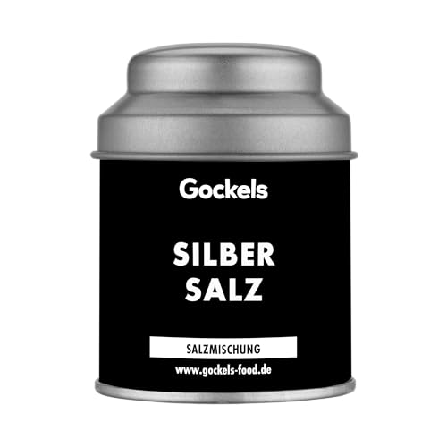 Silber Salz – Edles schwarzes Hawaii Salz mit essbarem Blattsilber – Exklusives Dekorsalz für Fingerfood, Gourmetgerichte & besondere Anlässe – Feines Meersalz mit Aktivkohle – 50g Silber Salz – Edles schwarzes Hawaii Salz mit essbarem Blattsilber – Exklusives Dekorsalz für Fingerfood, Gourmetgerichte & besondere Anlässe – Feines Meersalz mit Aktivkohle – 50g von Gockels