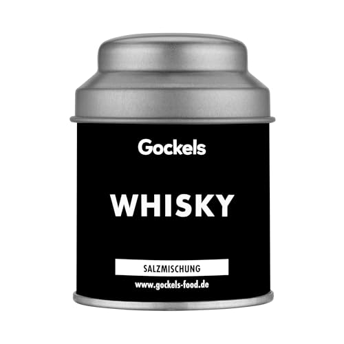 Whisky Salz – Aromatisiertes Meersalz mit echtem Whisky – Gourmet Topping für Fleisch, Fisch, Wild & Gemüse – Rauchig-würzig, handveredelt – 75g Whisky Salz – Aromatisiertes Meersalz mit echtem Whisky – Gourmet Topping für Fleisch, Fisch, Wild & Gemüse – Rauchig-würzig, handveredelt – 75g von Gockels