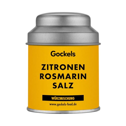Zitronen Rosmarin Salz – Aromatisches Meersalz mit Zitrone & Rosmarin – Perfekt für Fisch, Gemüse, Fleisch, Salate & Dips – Mediterrane Gewürzmischung – 100% Natur von Gockels