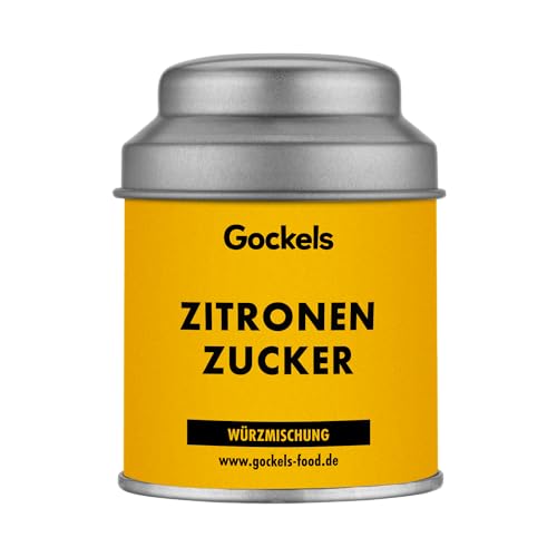 Zitronen Zucker – mit echter Zitrone & Rohrohrzucker | Fruchtige Süße für Desserts, Getränke, Quark & Backen von Gockels