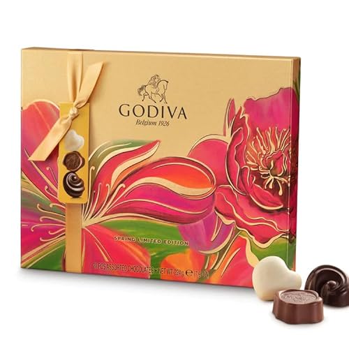 Godiva Spring Limited Edition Geschenkbox - Hochwertige und köstliche Auswahl an belgischer Milch, dunkler und weißer Schokolade - Geschenk für besondere Anlässe - 20 Stück von Godiva Chocolatier