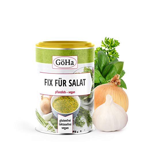 GöHa Salatdressing laktosefrei & glutenfrei / Fix für Salat / Vegane Salatsauce ohne Farb- oder Konservierungsstoffe / Salat-Kräuter-Dressing besonders für Allergiker / Kräuter-Mischung (1x 220g) von GöHa