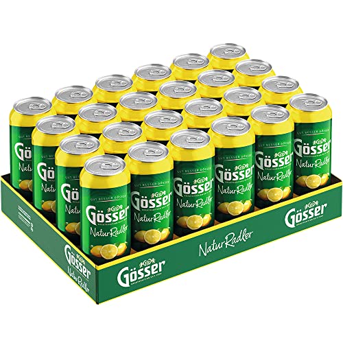 Gösser NaturRadler, Sortenreines Paket, Dose Biermischgetränk EINWEG (24 x 0.5 l) von Gösser