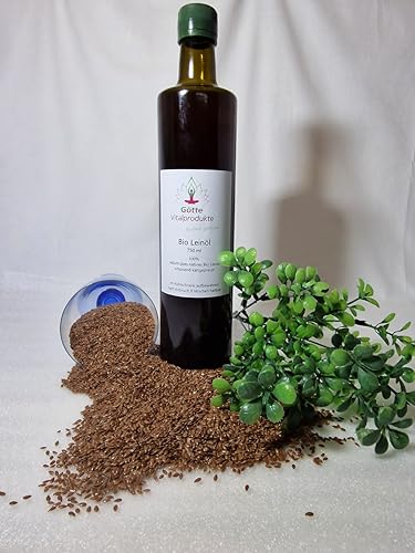 Leinöl 0,75 Liter frisch kaltgepresst, naturtüb Leinöl 0,75 Liter frisch kaltgepresst, naturtüb von Götte Vitalprodukte