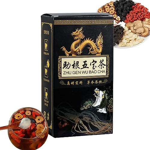 Ginseng Five TreasuresTee Nierentee, Nierentee-Formel Ginseng Five TreasureTee, Healthy Kidney Cleansing Tea, Leber- und Nierenpflege-Tee (1box) von Gokame