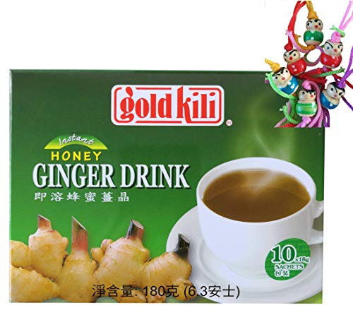 [ 24x 180g (240x18g) ] GOLD KILI Instant Ingwergetränk/Instant Ginger Drink + ein kleines Glückspüppchen - Holzpüppchen von Gold Kili