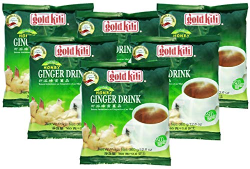 6er Pack GOLD KILI [6x 20x 18g] Instant Ingwer Getränk Großpackung Ginger Drink von Gold Kili