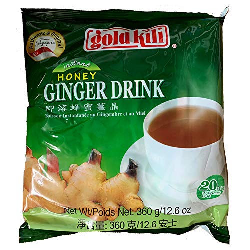 GOLD KILI Instant-Honig-/Ingwer-Tee-Drink – 18 g x 20 Beutel – 360 g Original von Gold Kili