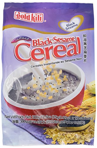 Gold Kili Instant Black Sesame Müsli (25 g x 12 Beutel) 300 g von Gold Kili