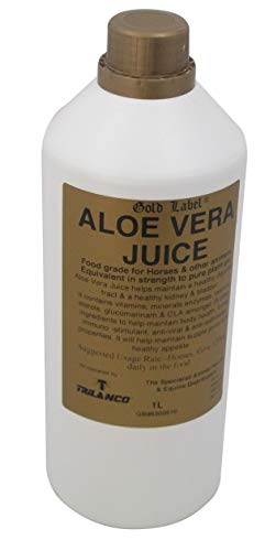 Aloe vera Juice, Gold Label, Pferd Nahrungsergänzungsmittel, Wohlbefinden, 1 Liter von Gold Label