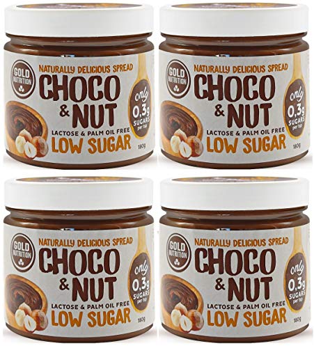 GoldNutrition Schokolade-Haselnuss-Aufstrich Choco&Nut zuckerarm 4 x 180 Gramm GoldNutrition Schokolade-Haselnuss-Aufstrich Choco&Nut zuckerarm 4 x 180 Gramm von GoldNutrition