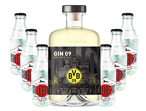 BVB Gin 09 Das Original 0,5l 500ml (43% Vol) + 6xGoldberg Japanese Yuzu Tonic 0,2l MEHRWEG inkl. Pfand - [Enthält Sulfite] von Goldberg-Goldberg