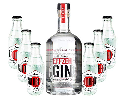 Effzeh Handcrafted Dry Gin 0,5l 500ml (42% Vol) + 6xGoldberg Japanese Yuzu Tonic 0,2l MEHRWEG inkl. Pfand - [Enthält Sulfite] von Goldberg-Goldberg