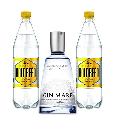 Gin Mare Gin Tonic Set - Gin Mare Gin 0,7l 700ml (42,7% Vol) + 2 Goldberg Tonic Water 1000ml - Inkl. Pfand MEHRWEG von Goldberg-Goldberg