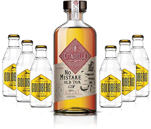 Gin Tonic Set - Citadelle No Mistake Old Tom Gin 50cl (40% Vol) + 6x Goldberg Tonic Water 200ml inkl. Pfand MEHRWEG -[Enthält Sulfite] von Goldberg-Goldberg