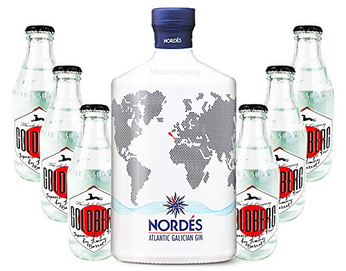 Nordes Atlantic Galician Gin aus Galizien 0,7l (40% Vol) + 6x Goldberg Japanese Yuzu Tonic 0,2l MEHRWEG inkl. Pfand- [Enthält Sulfite] von Goldberg-Goldberg