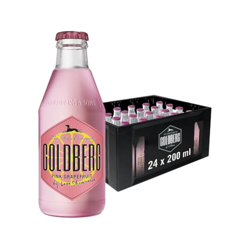 GOLDBERG Pink Grapefruit – 24 x 0,2L Glasflasche – Erfrischender Filler mit fruchtiger Grapefruit-Note – Perfekt für Cocktails & Spritz-Drinks GOLDBERG Pink Grapefruit – 24 x 0,2L Glasflasche – Erfrischender Filler mit fruchtiger Grapefruit-Note – Perfekt für Cocktails & Spritz-Drinks von Goldberg