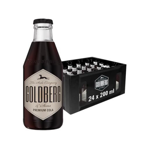 GOLDBERG Premium Cola – 24 x 0,2L Glasflasche – Edler Cola-Filler mit würzigen Noten – Perfekt für Cocktails & Longdrinks GOLDBERG Premium Cola – 24 x 0,2L Glasflasche – Edler Cola-Filler mit würzigen Noten – Perfekt für Cocktails & Longdrinks von Goldberg