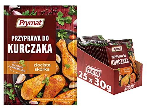Prymat Hühnergewürz, Mischung aus Kräutern und Gewürzen für goldenes, knuspriges Huhn, 30 g, 25 Stück Prymat Hühnergewürz, Mischung aus Kräutern und Gewürzen für goldenes, knuspriges Huhn, 30 g, 25 Stück von Prymat