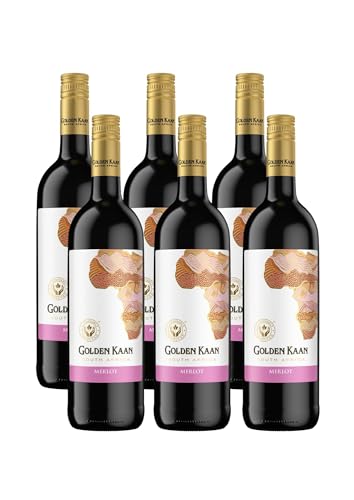 Golden Kaan Merlot – Der trockene, fruchtige Rotwein des Qualitätsweingutes aus Südafrika (6 x 0,75l) von Golden Kaan