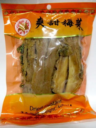 Golden Lily Moi Choy Dried Mustard, sweet 400 g, Senf Gemüse getrocknet & eingelegt von Golden Lily