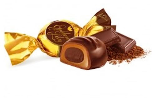 Toffikonfekt GOLDEN LILY mit einer Füllung mit Kakaogeschmack | 1000g | 1kg | Schokoladengeschmack | gegenwärtig | für die ganze Familie von Golden Lily