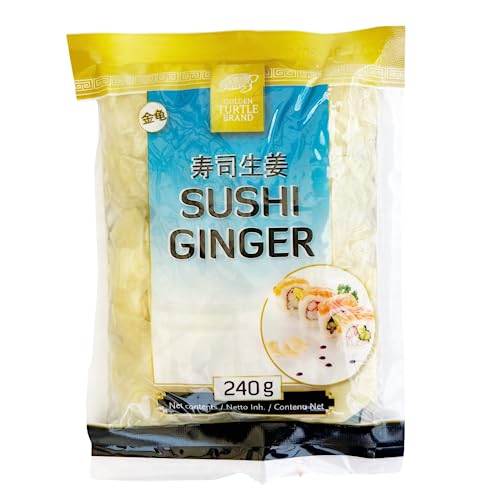 GOLDEN TURTLE Sushi-Ingwer WEIß 240g / 160g ATG eingelegter Ingwer SUSHI GINGER von Golden Turtle