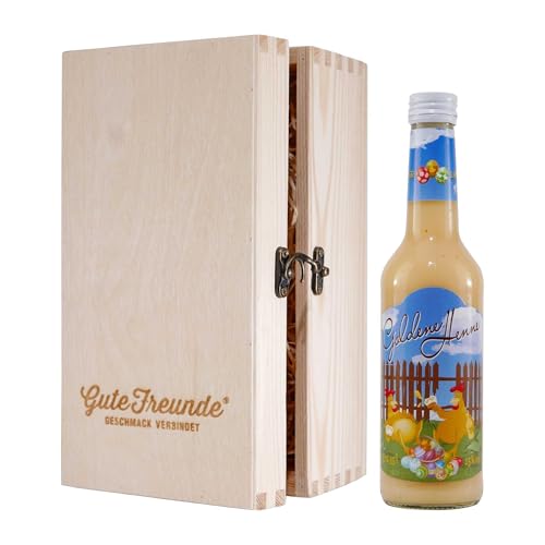 Goldene Henne Eierlikör 0,35L mit Geschenk-Holzkiste Goldene Henne Eierlikör 0,35L mit Geschenk-Holzkiste von Goldene Henne