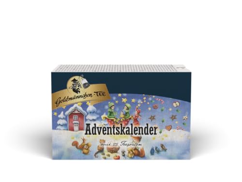 Adventskalender Stern mit Goldmännchen-Tee, 1er Pack (1 x 50 g) von Goldmännchen Tee