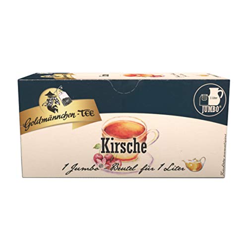 Goldmännchen Jumbo Tee Kirsche, Früchtetee, 20 Teebeutel / 6er Pack von Goldmännchen Tee