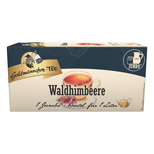 Goldmännchen Jumbo Tee Waldhimbeere, Waldhimbeertee, Himbertee, 20 Teebeutel, Große Beutel, 3127 von Goldmännchen Tee