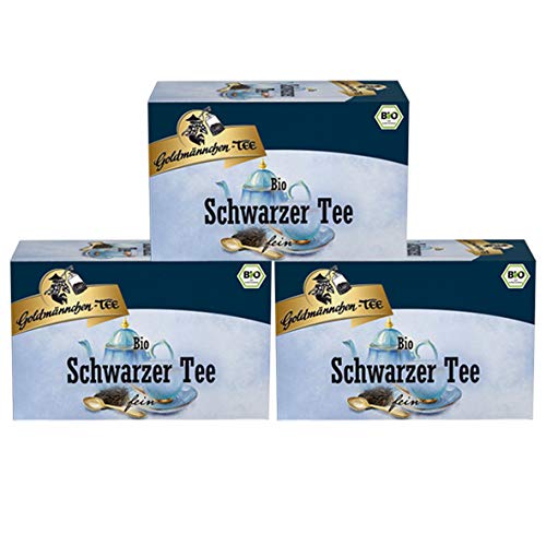 Goldmännchen-TEE Bio Schwarzer Tee, 20er, 3er Pack von Goldmännchen Tee