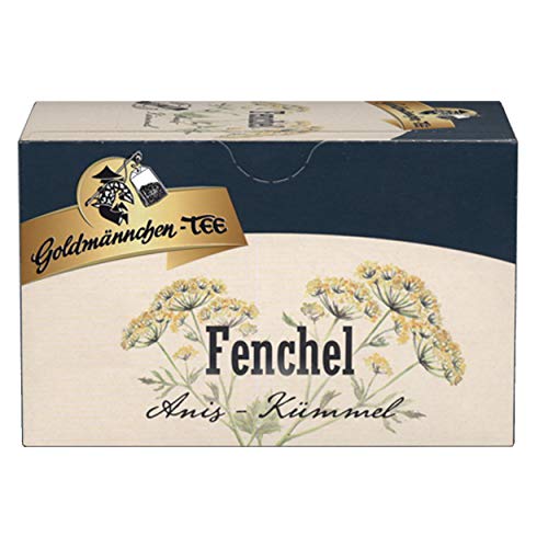 Goldmännchen Tee Fenchel-Anis-Kümmel, Kräutertee, Original Thüringer Qualiät, 20 einzeln versiegelte Teebeutel von Goldmännchen Tee