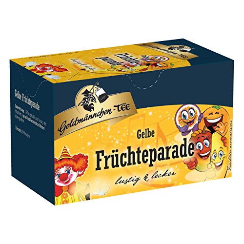 Goldmännchen Tee gelbe Kinder Früchteparade, Früchtemischung, 20 einzeln versiegelte Teebeutel Goldmännchen Tee gelbe Kinder Früchteparade, Früchtemischung, 20 einzeln versiegelte Teebeutel von Goldmännchen Tee