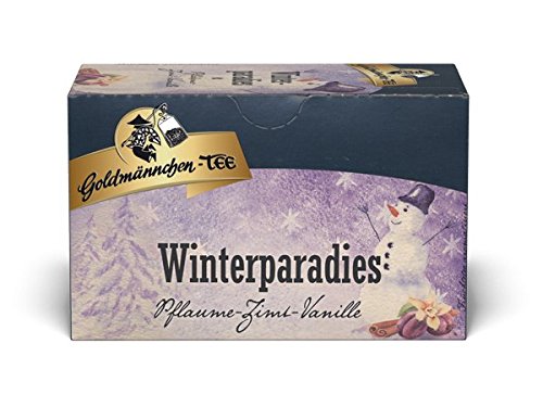 Goldmännchen Wintertee Winterparadies, 20 einzeln versiegelte Teebeutel, 3er Pack (3 x 50 g) von Goldmännchen Tee