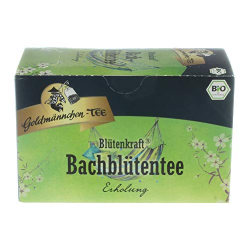 Goldmännchen Blütenkraft Bachblütentee Erholung, Bio-Kräutertee mit Bachblüten, Bio Kräuter Tee, 20 einzeln versiegelte Teebeutel von Goldmännchen