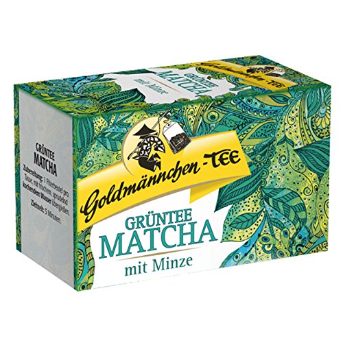 Goldmännchen Grüntee Matcha mit Minze, Grüner Tee, Matcha Tee, 20 Filterbeutel à 1.4 g von Goldmännchen