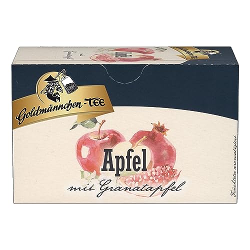 Goldmännchen Tee Apfel-Granatapfel, Früchtetee, 20 einzeln versiegelte Teebeutel von Goldmännchen Tee