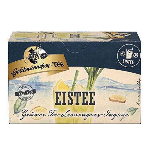 Goldmännchen-Tee Eistee Grüner Tee-Lemongras-Ingwer (1x30g)(20 Filterbeutel á 1,5g) von Goldmännchen