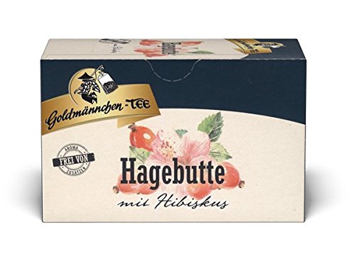 Goldmännchen Tee Hagebutte mit Hibiskus 20 einzeln versiegelte Teebeutel von Goldmännchen Tee