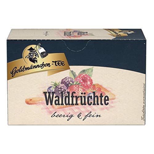 Goldmännchen Tee Waldfrüchte, Früchtetee, Früchtemischung, 20 einzeln versiegelte Teebeute von Goldmännchen Tee