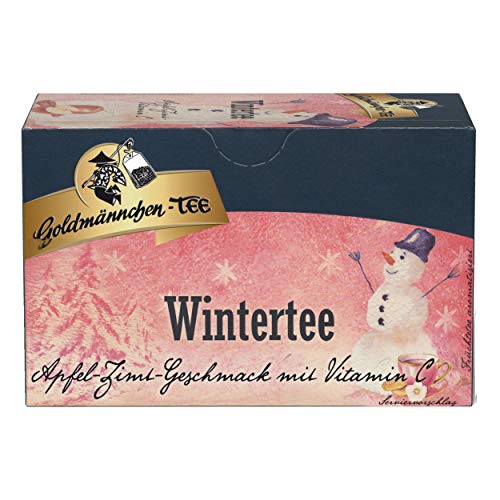 Goldmännchen Wintertee Apfel-Zimt-Vitamin C, Früchtetee, 20 einzeln versiegelte Teebeutel von Goldmännchen