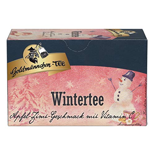 Goldmännchen Wintertee Apfel-Zimt-Vitamin C, Früchtetee, 20 einzeln versiegelte Teebeutel von Goldmännchen Tee
