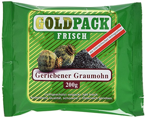 Goldpack Frisch geriebener Graumohn, 10er Pack (10 x 200 g) von Goldpack Frisch