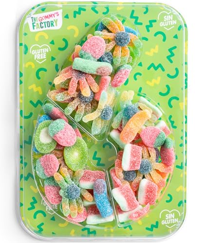 Geburtstag Süßigkeiten Box Nº6 Weingummi Kuchen - Glutenfreie Süßigkeiten Kindergeburtstag Lecker und Perfekt Für Jede Feier - Birthday Cake Party Number 500g Candy Box… von Gommy´s Factory