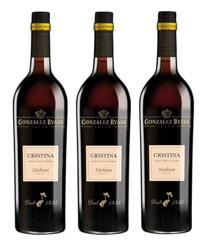 3x 0,75l - González Byass - Cristina - medium - Jerez-Xérès-Sherry D.O.P. - Spanien - Sherry medium-dry 3x 0,75l - González Byass - Cristina - medium - Jerez-Xérès-Sherry D.O.P. - Spanien - Sherry medium-dry von González Byass